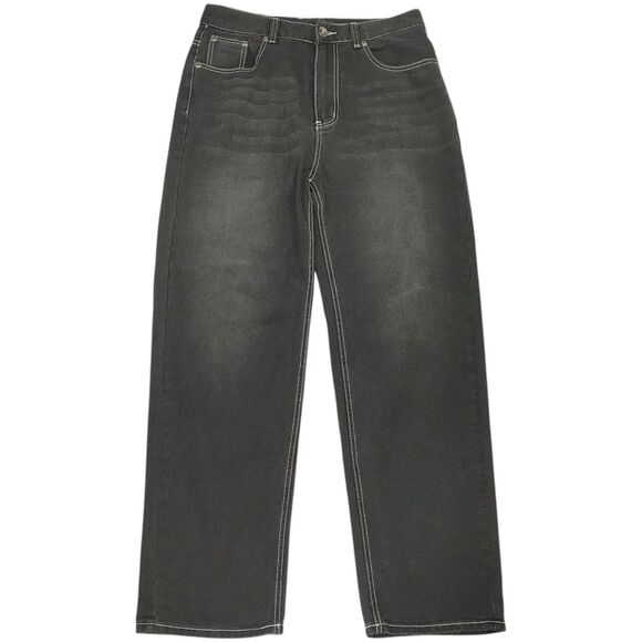 Vintage Y2K Game Time Black Denim Jeans Men's Size 32 - Picture 1 of 14